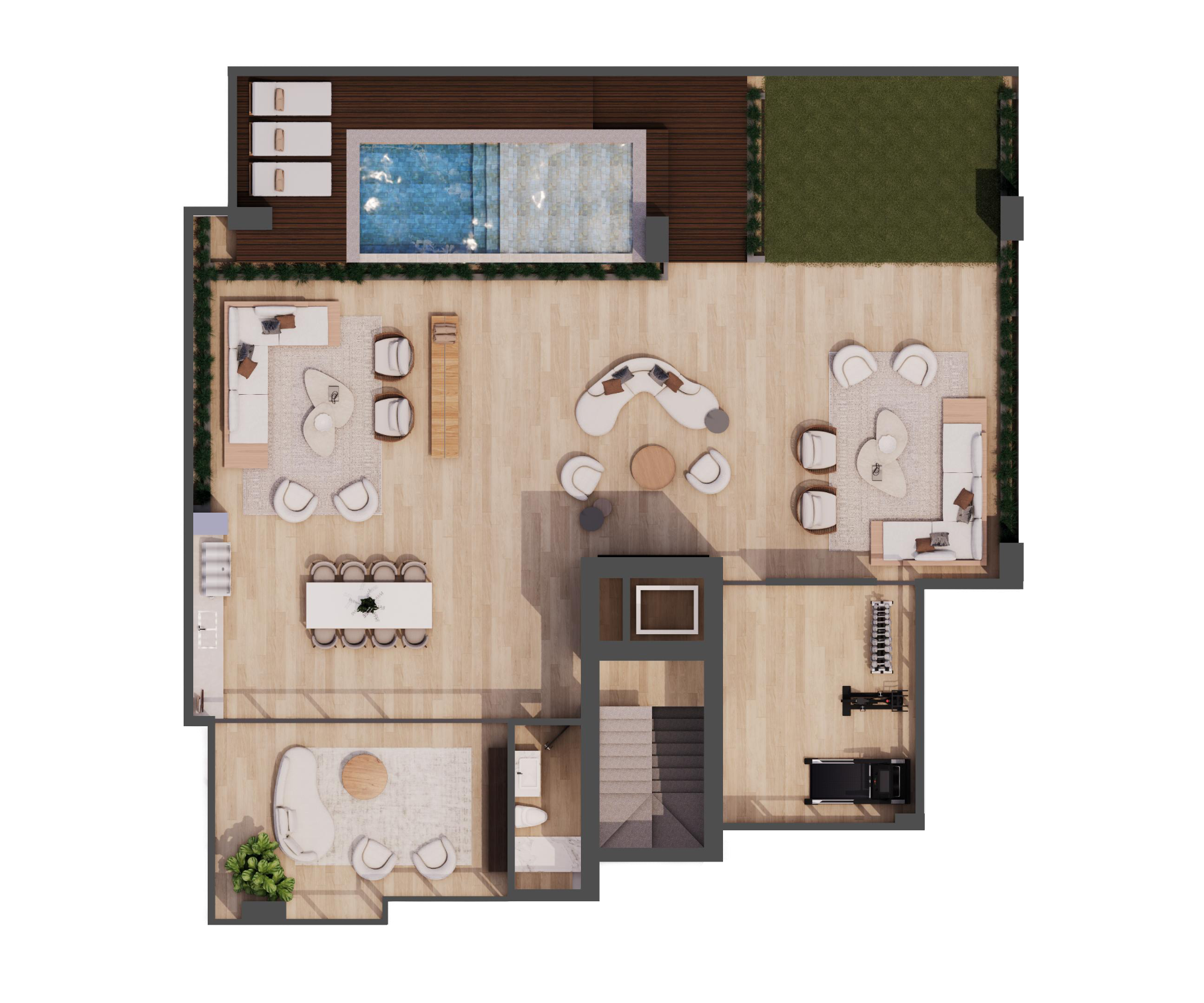 Planta de El Mirador, el rooftop