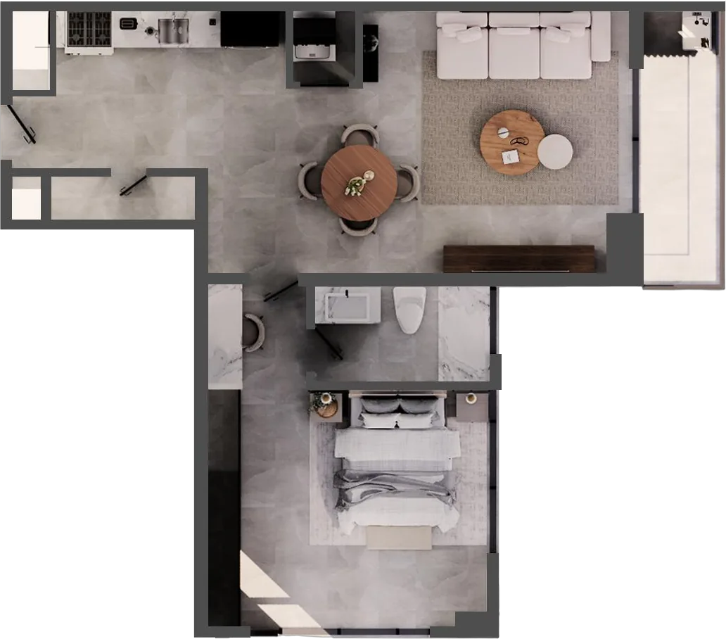 Planta del Apartamento 04, niveles 4 a 6